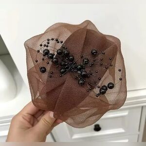 NEW Elegant Retro French Half Hat Brown